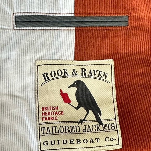 NEW Guideboat Co. Rook & Raven Corduroy Blazer Jacket Pumpkin Orange Size 2 - Picture 8 of 12